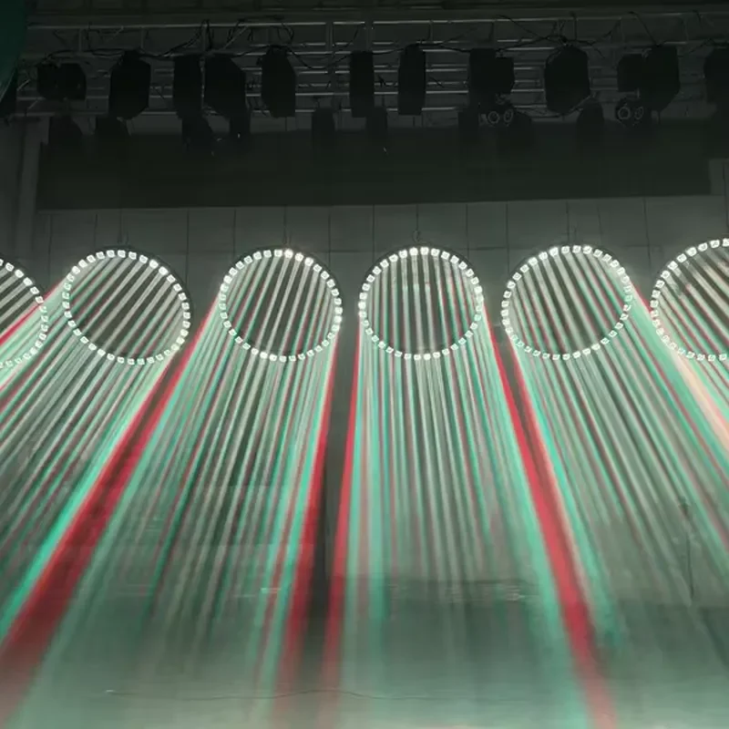 for Professional Dynamic LED Ring Light DMX 3 Winch Lift Round Moving Matrix Stage Light 1m 1.2m 1.5m RGBW Pixel Dyeing Light