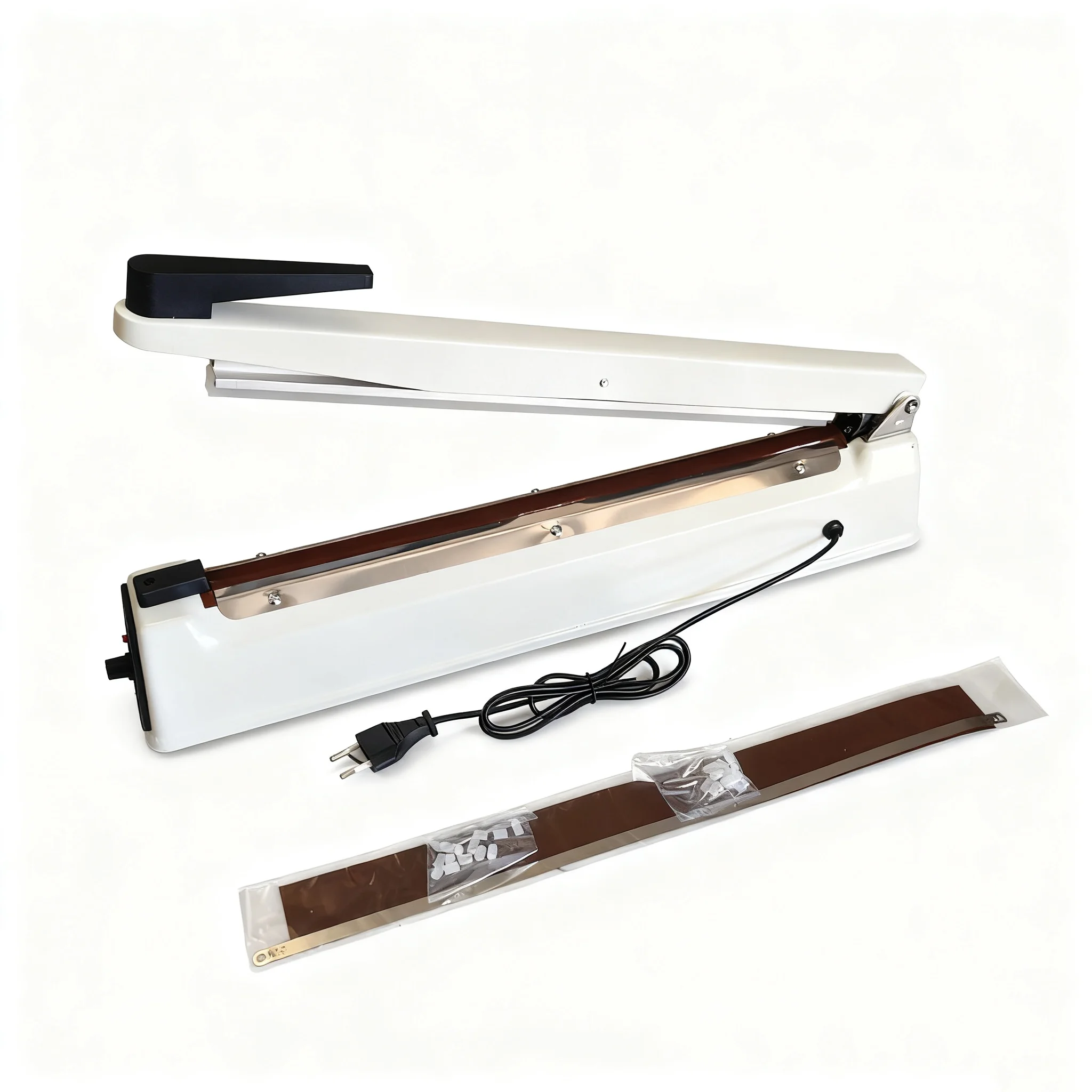 40cm*8mm インパルスシーラー 手動ヒートシーラーマシン 400mm プラスチックバッグ用 コード付きシーラー ヒートシーリング包装機