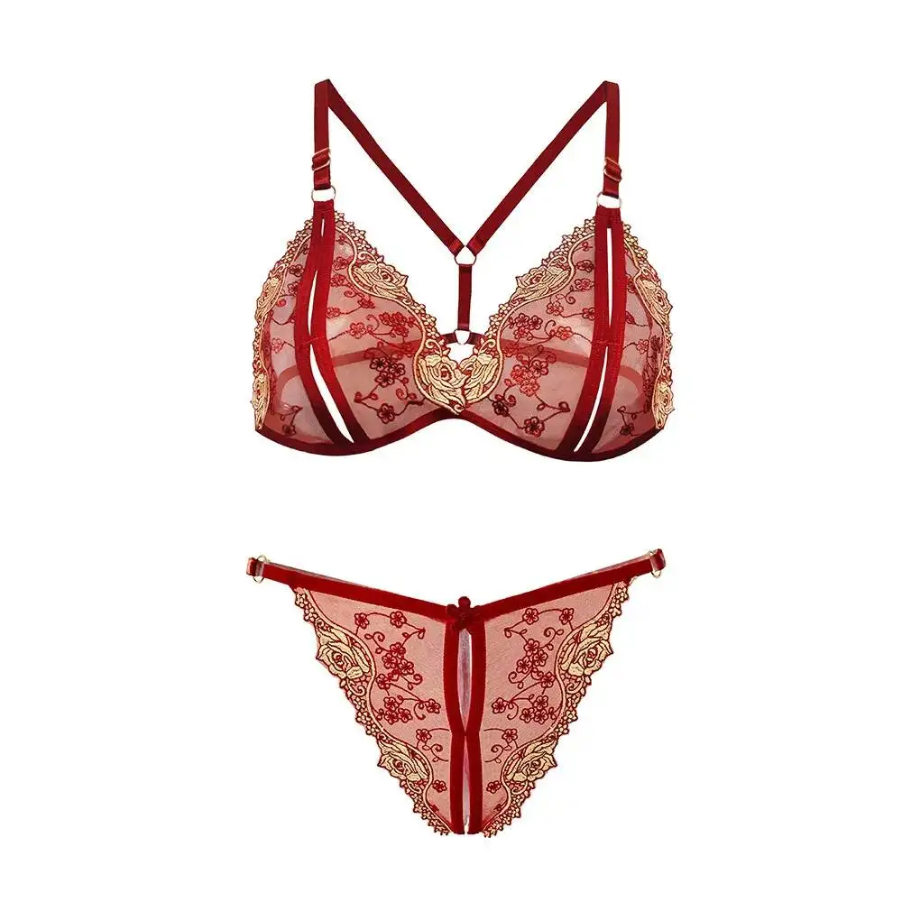 

Sexy Lingerie Set Sexy Lace Open-crotch Lingerie Pure Desire Beach Vaction Pool Party Style Sexy Bra Sets Casual Elegant 4237