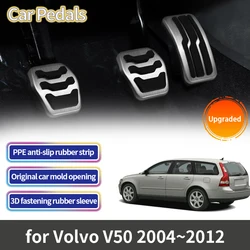 Pedales de coche para Volvo V50, pedales de acelerador, freno sin perforación, Interior, 2004, 2005, 2006, 2007, 2008, 2009, 2010, 2011, 2012