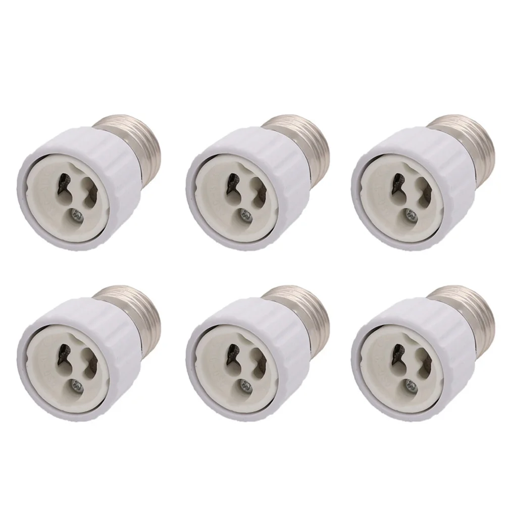 

6Pcs E27 to Gu10 Adapter Premium Material Easy Install No Tools Required for Halogen LED Cfl Lights