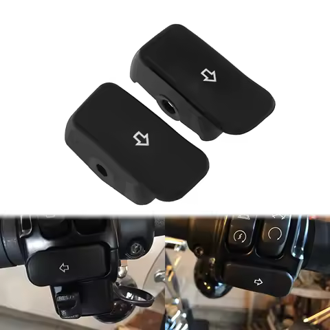 Motorcycle Turn Signal Extension Cap Black Switch Button Extended Cover For Harley Softail Fat Boy FL Dyna Sportster XL 883 1200