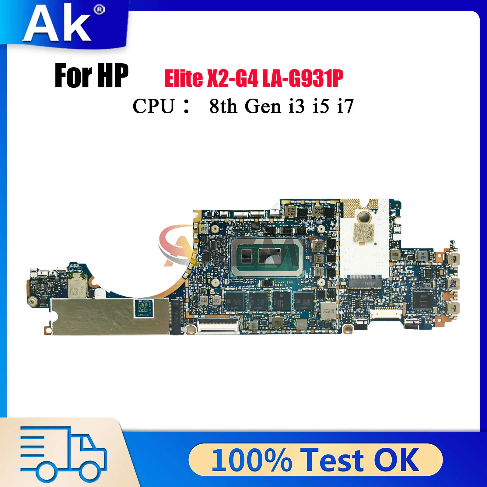 

Материнская плата для ноутбука HP Elite X2 G4 LA-G931P с процессором i5 i7 8-го поколения, 8 ГБ 16 ГБ ОЗУ L67391-001 L67395-001, 100% полностью протестировано