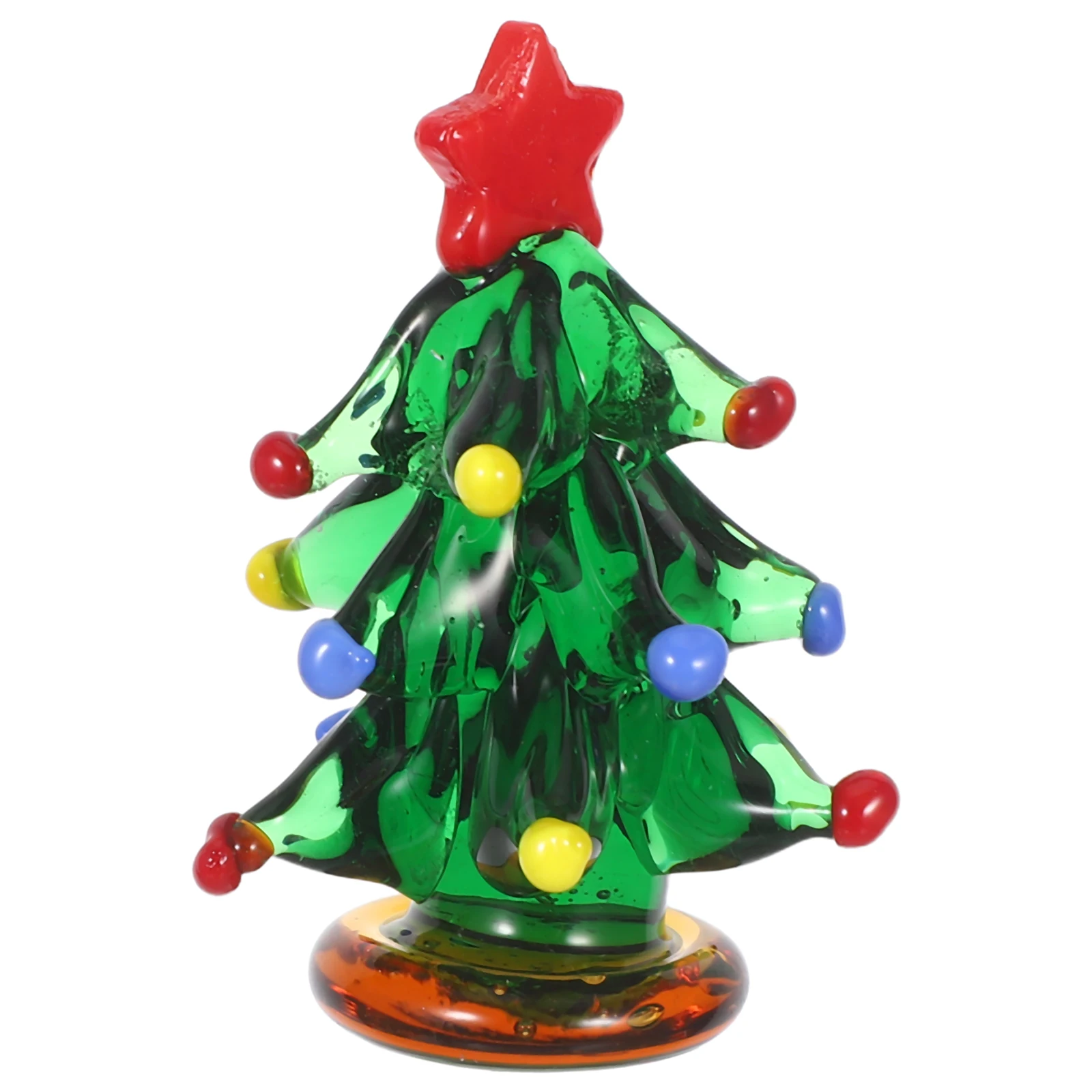 

Glass Christmas Tree Mini Tabletop Decorative Xmas Tree Holiday Decor Christmas Party Supplies Desktop Ornaments