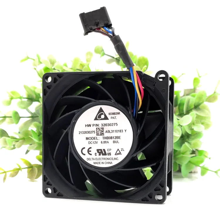 

НОВЫЙ ОРИГИНАЛЬНЫЙ THB0812BE 12 В 6 А 8038 80*80*38 мм 8 см ОХЛАЖДАЮЩИЙ ВЕНТИЛЯТОР