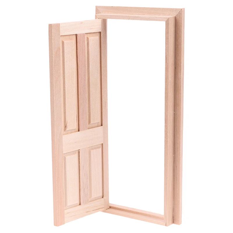 I bambini fingono di giocare a mobili giocattolo giocattoli 1:12 mobili per casa delle bambole simulazione miniature accessori per mobili per porte in legno fai da te arredamento