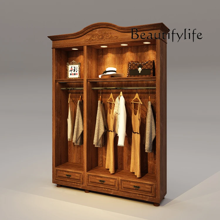 

Customized medieval display cabinet shoe store shoe rack display rack clothing store shelf shoe bag display cabinet