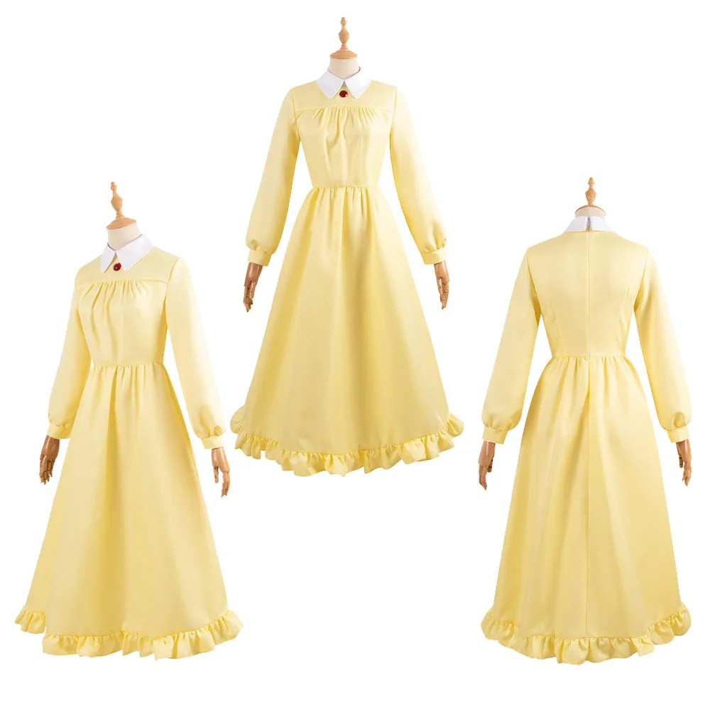 Female Sophie Cosplay Costume Yellow Dress Outfits Halloween Carnival Party Game Howl's Cos Castle Roleplay Suit