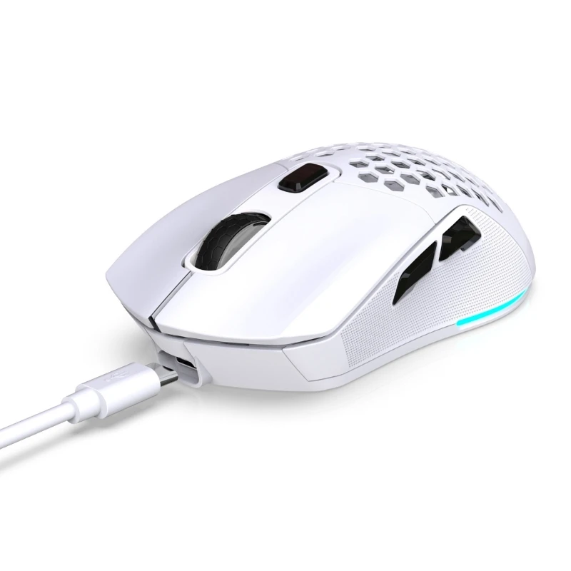 Dual-Mode 2.4G BT5.1 Wireless Gaming Mouse 4800DPI Ergonomic Optical Mouse for Windows PC Laptop Supports DIY Keybinds