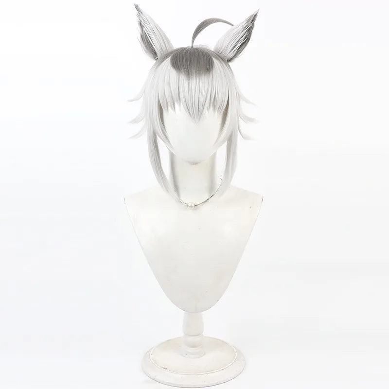 Uma Musume Pretty Derby Grey Cinderella Oguri Cap Cosplay Wig Ears Tail High Ponytail