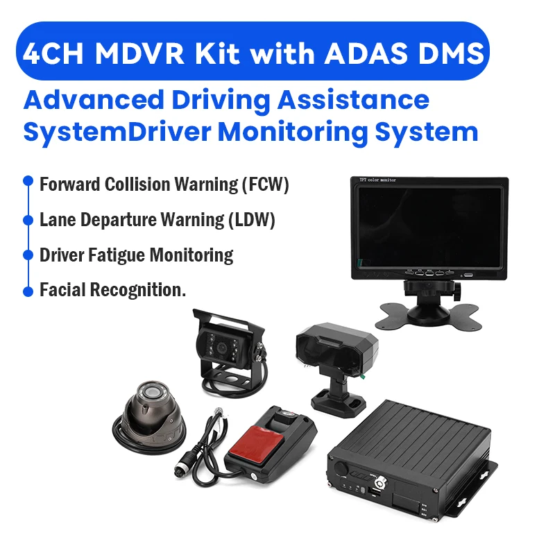 4 channel 1080P mini SD Card AI MDVR with GPS 4G WiFi support ADAS DMS BSD