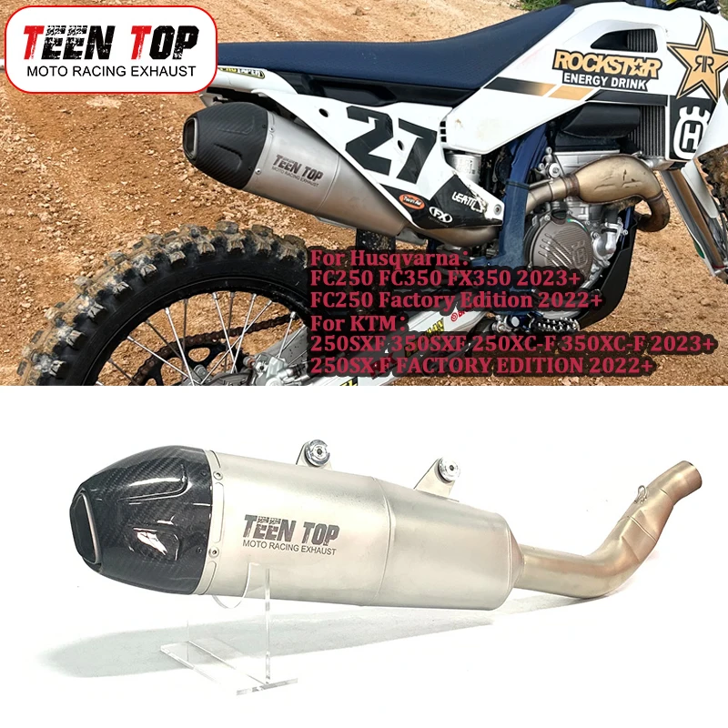 Dirt Bike Slip-on Exhaust For KTM 350XC-F 250XC-F Exhaust Muffler 250SX-F 350SX-F Exhaust Pipe FC250 FC350 Escape Moto Tailpipe