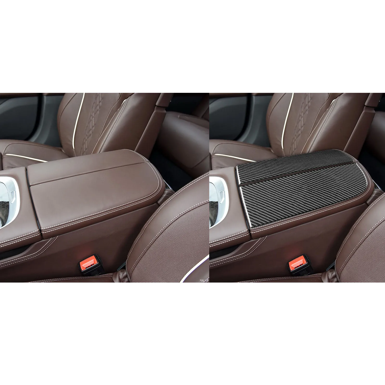 For BMW 7 Series G11 G12 2015-2022 Real Carbon Fiber Center Armrest Panel Trim Cover Car Interior Decoration Accessories Sticker image 3
