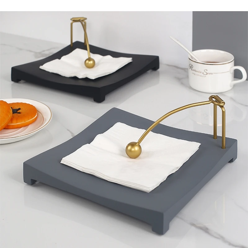 Resin Paper Towel Holder Simple Square Toilet Napkin Holders Home Desktop Tissue Box Shelves Bathroom Accessories