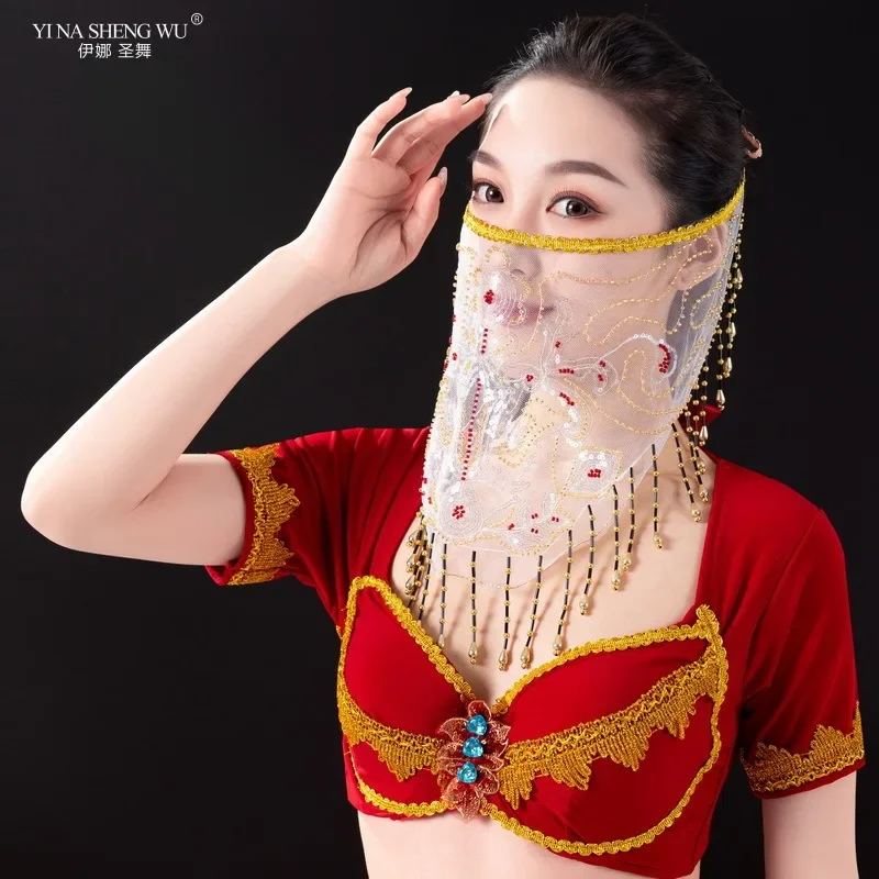 Bauchtanz Quaste Schleier Bauchtanz/Indischer Tanz Performance Kostüm Zubehör Requisiten Orientalischer Tanz Hanfu Gesichtsmaske Maske Frauen