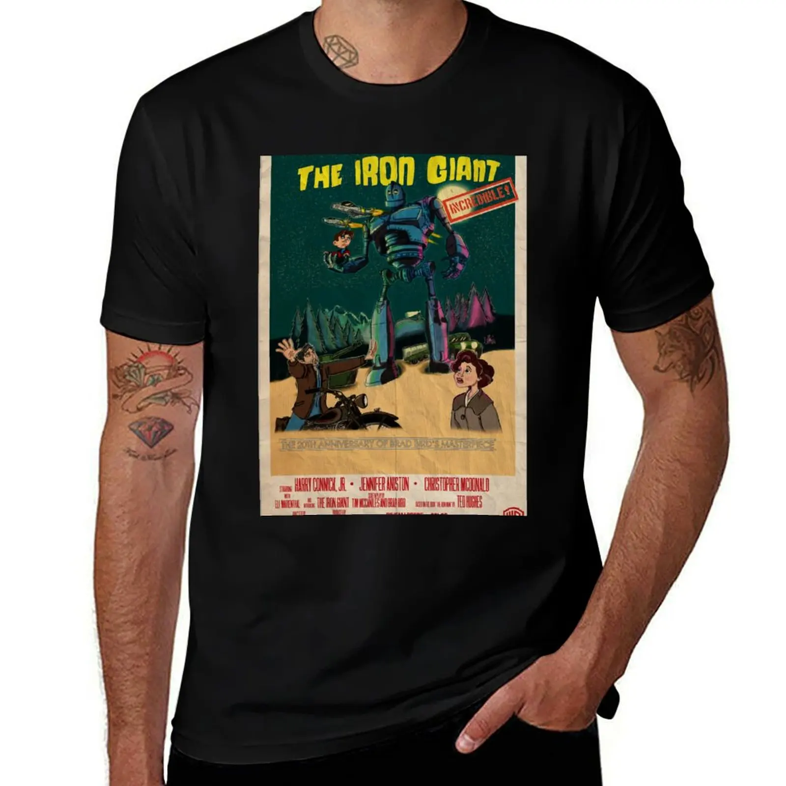 

The Iron Giant 20th Anniversary Poster T-Shirt t shirts cotton 100% man t shirt cotton