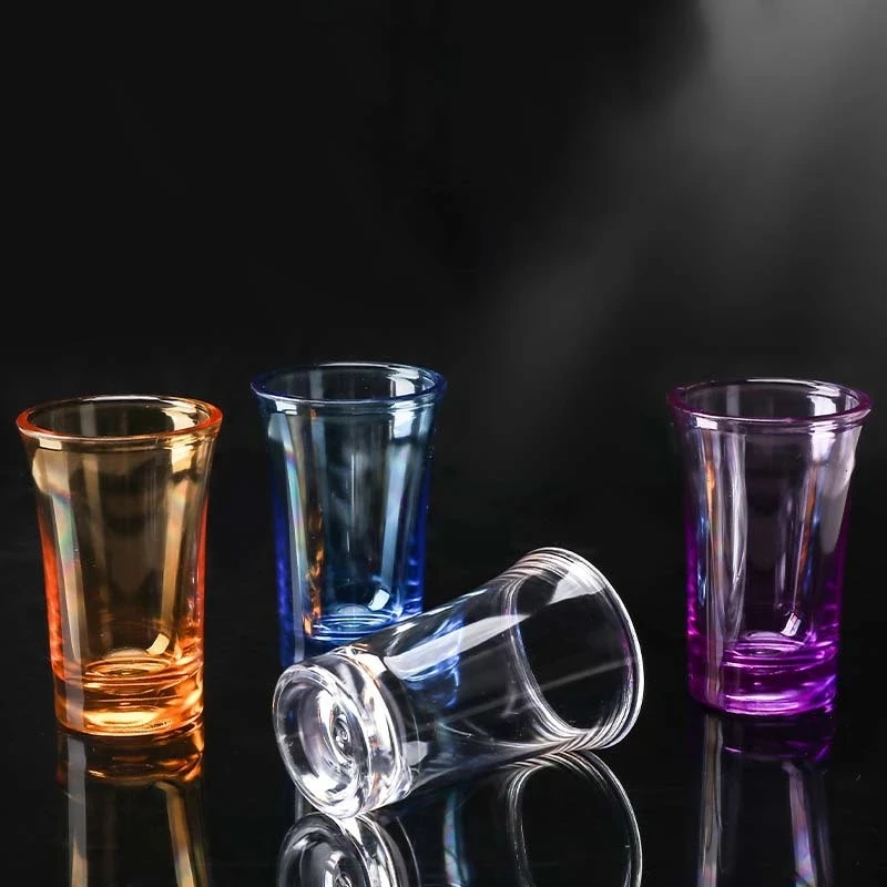 

10Pcs Acrylic Shot Glass Colorful Spirit Glass Unbreakable Bar Club Liquor Vodka Whiskey Wine Glass Cup Party Drinkware 40ml