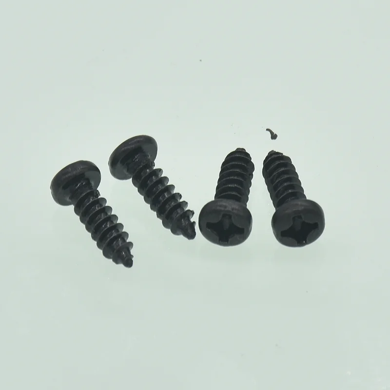100Pcs/lot M1.4 M1.7 M2 M2.3 M3 Black Phillips Head Micro Screws Round Head Self-tapping  Small Wood Screws