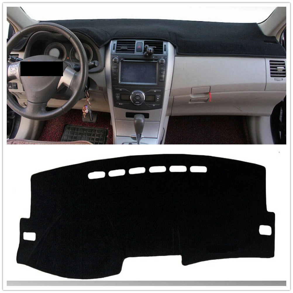 Car Front Dashboard Cover Carpet Dash Board Mat Shield Pad Shade Strip For Toyota Corolla 2007-2013