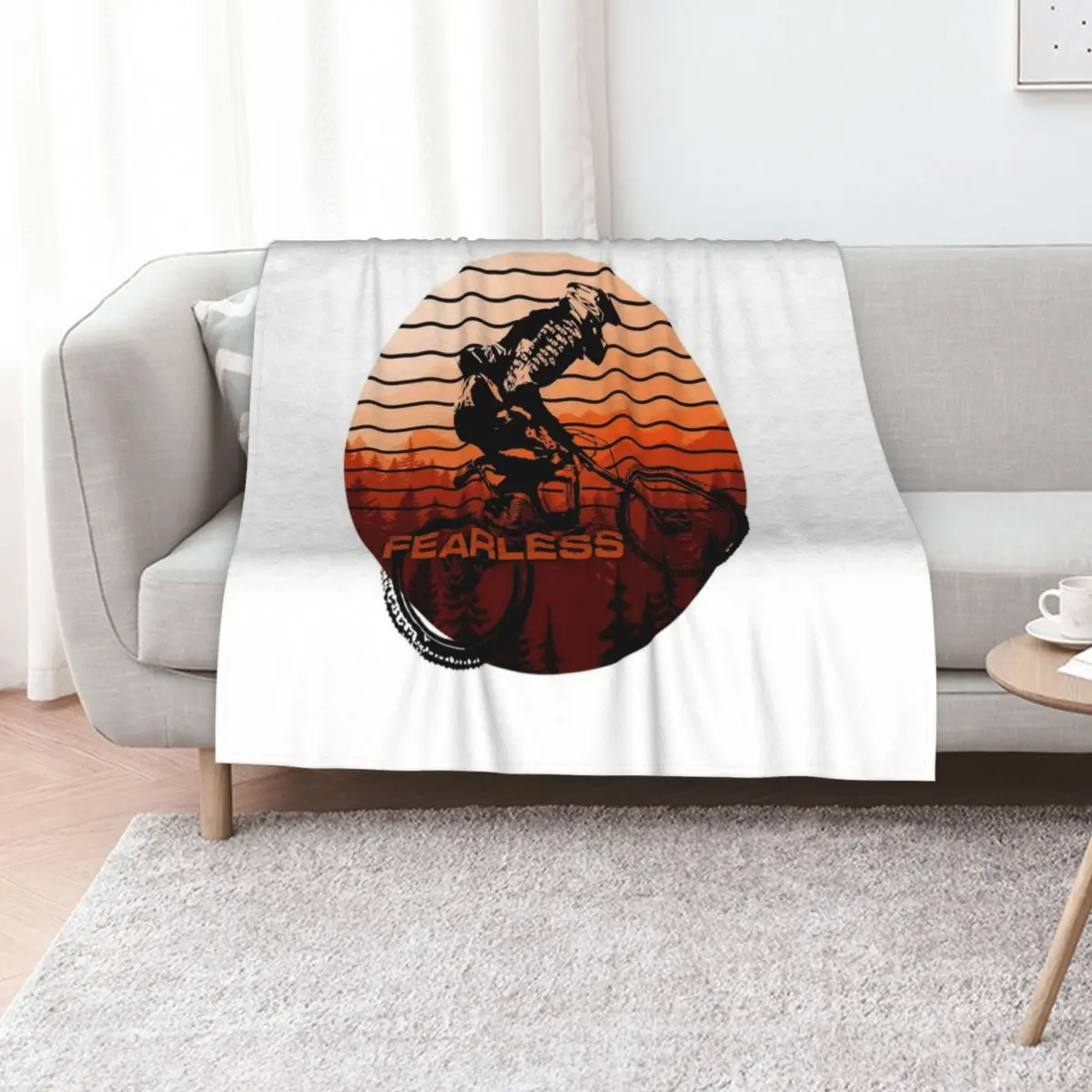 Couverture douce et confortable pour motard de VTT sans peur, idéale pour la lecture et la télévision