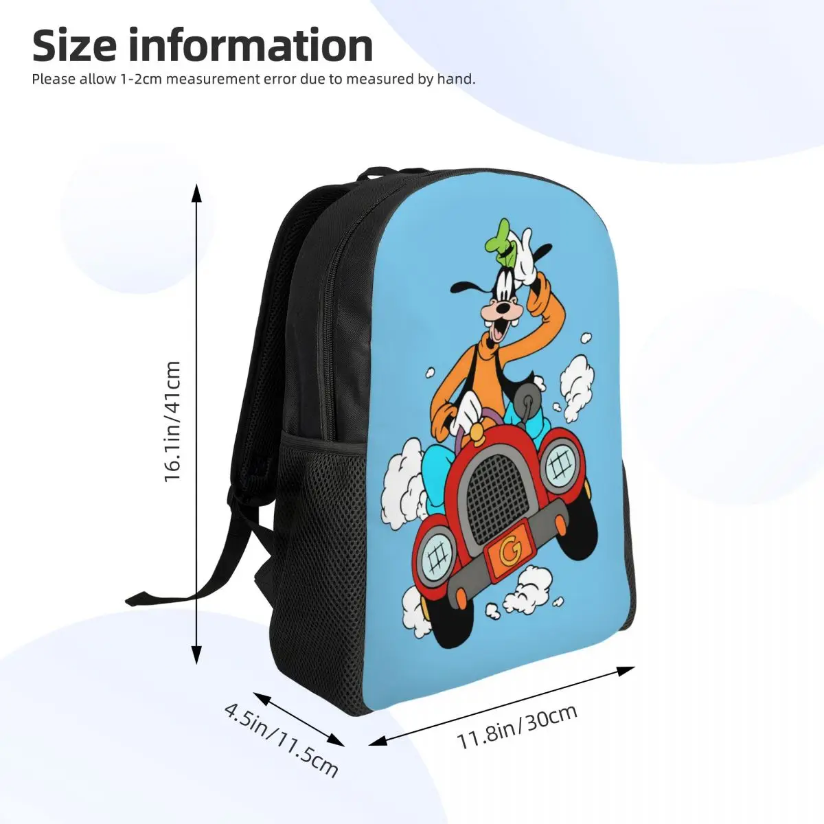 Aangepaste Goofy Reisrugzak Dames Heren School Laptop Boekentas Cartoons Student Dagrugzak Tassen