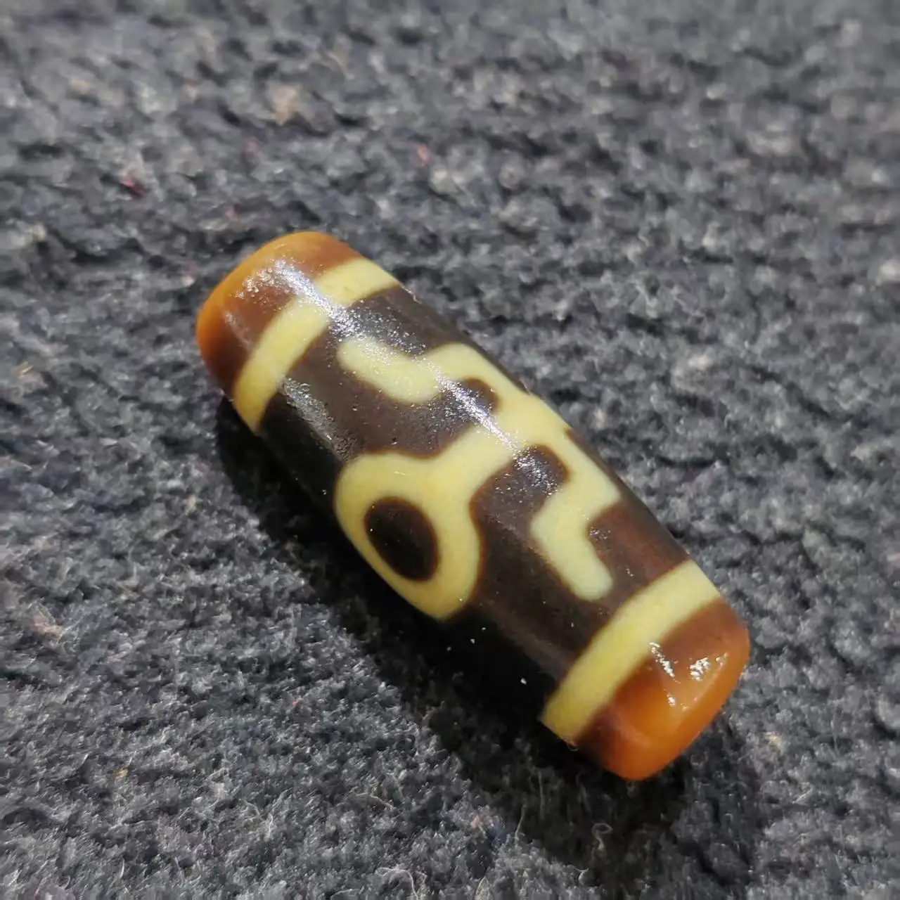 

1 pcs Taiwan infiltration high oil coating orange material 30 * 10mm noble agate Tianzhu necklace pendant DIY accessory Dzi