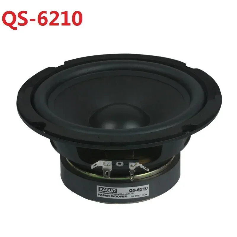 1 Pieces Kasun QA-6100/QS-6210 6.5'' Midrange Speaker Driver Unit Black PP Cone 8ohm/130W Speaker Panel D168-178mm