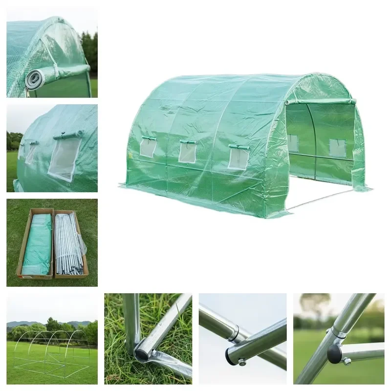 Low Cost Rain Shelter Greenhouse Easily Assembled Tunnel Greenhouse for All Plants