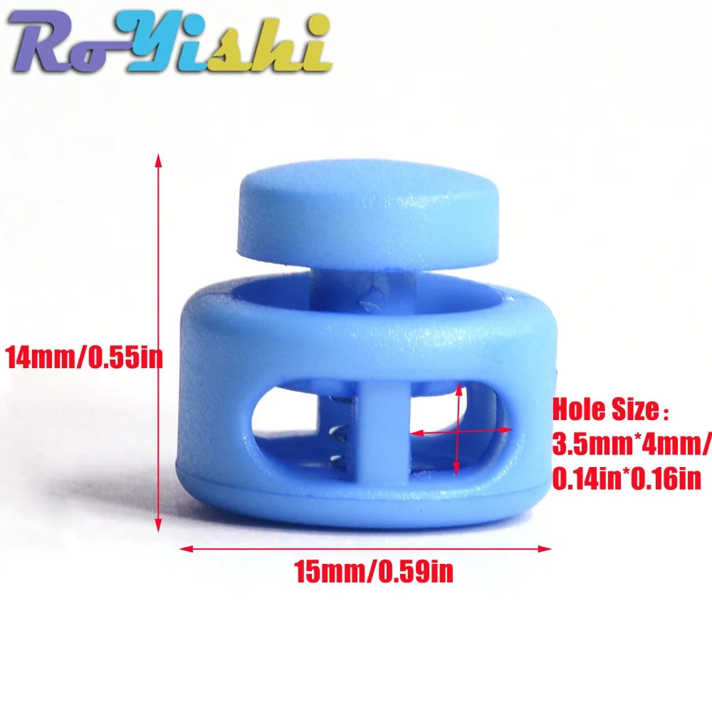 13-1000 Pcs/Pack Plastic Cord Lock Stopper Toggle Clip for Drawstring Elastic Lanyard Paracord Rope Garment Bag Accessories view 2
