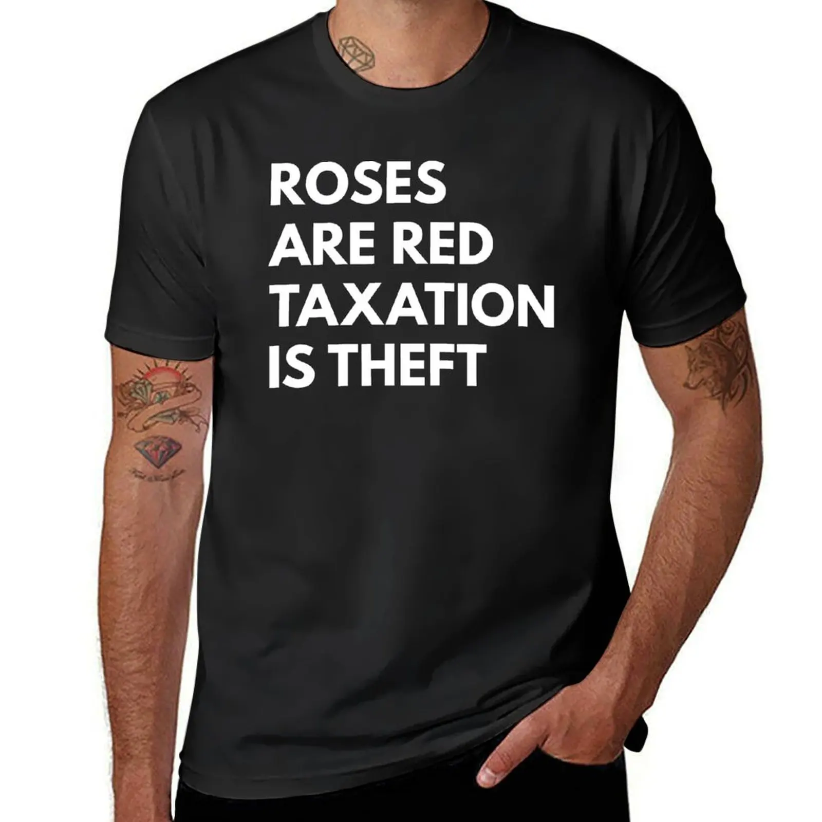 Taxation Is Theft T-Shirt plain anime clothes oversizeds black t-shirts for men