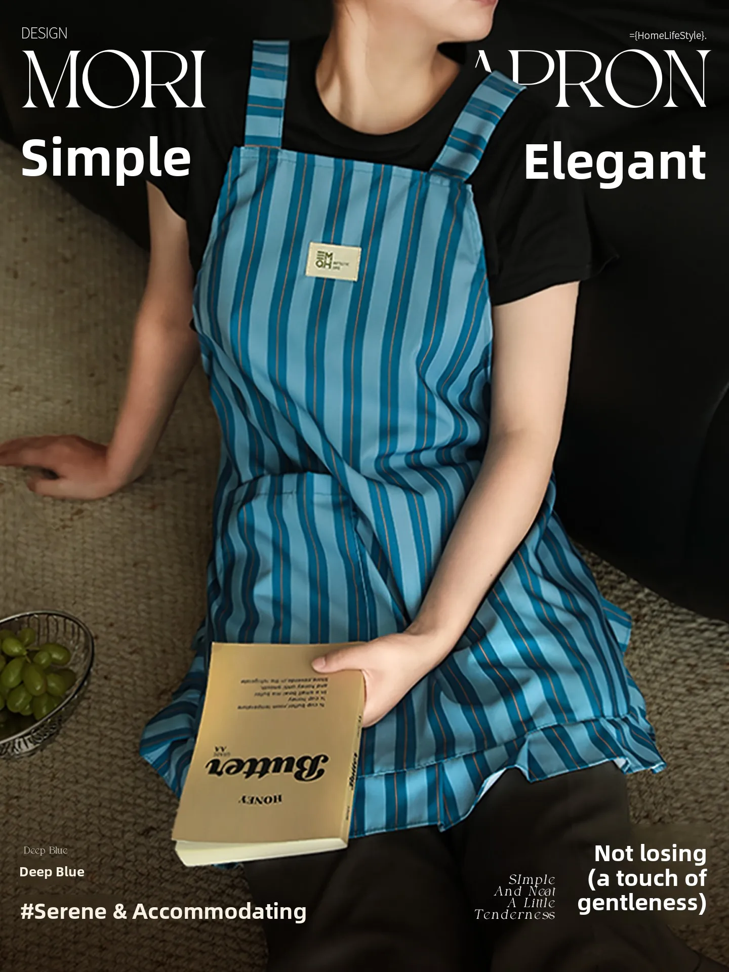 

Модный фартук Young Style Workwear без рукавов, водонепроницаемый, маслостойкий, для кухни и дома, с карманом, серия Three Wood Qinghe