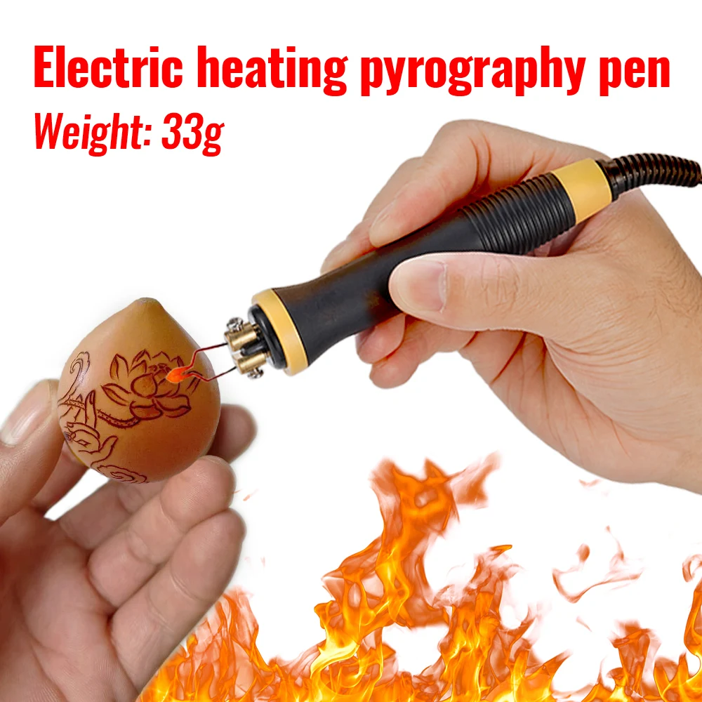 Professional Electrocautery Pen Carving Soldering Gourd Pyrography Pen Soldering Iron Pen for Gourd Pyrography Machine