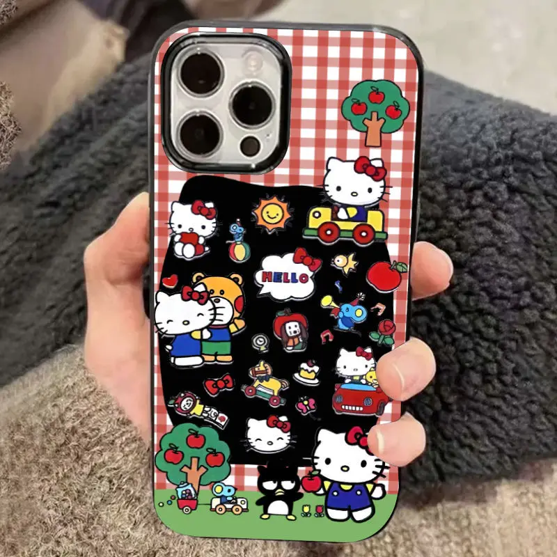 

Anime Cartoon Hello Kitty Printed Phone Case for iPhone 16 Pro Max iPhone 15 Pro 14 13 12 Full Coverage Phone Protective Cover