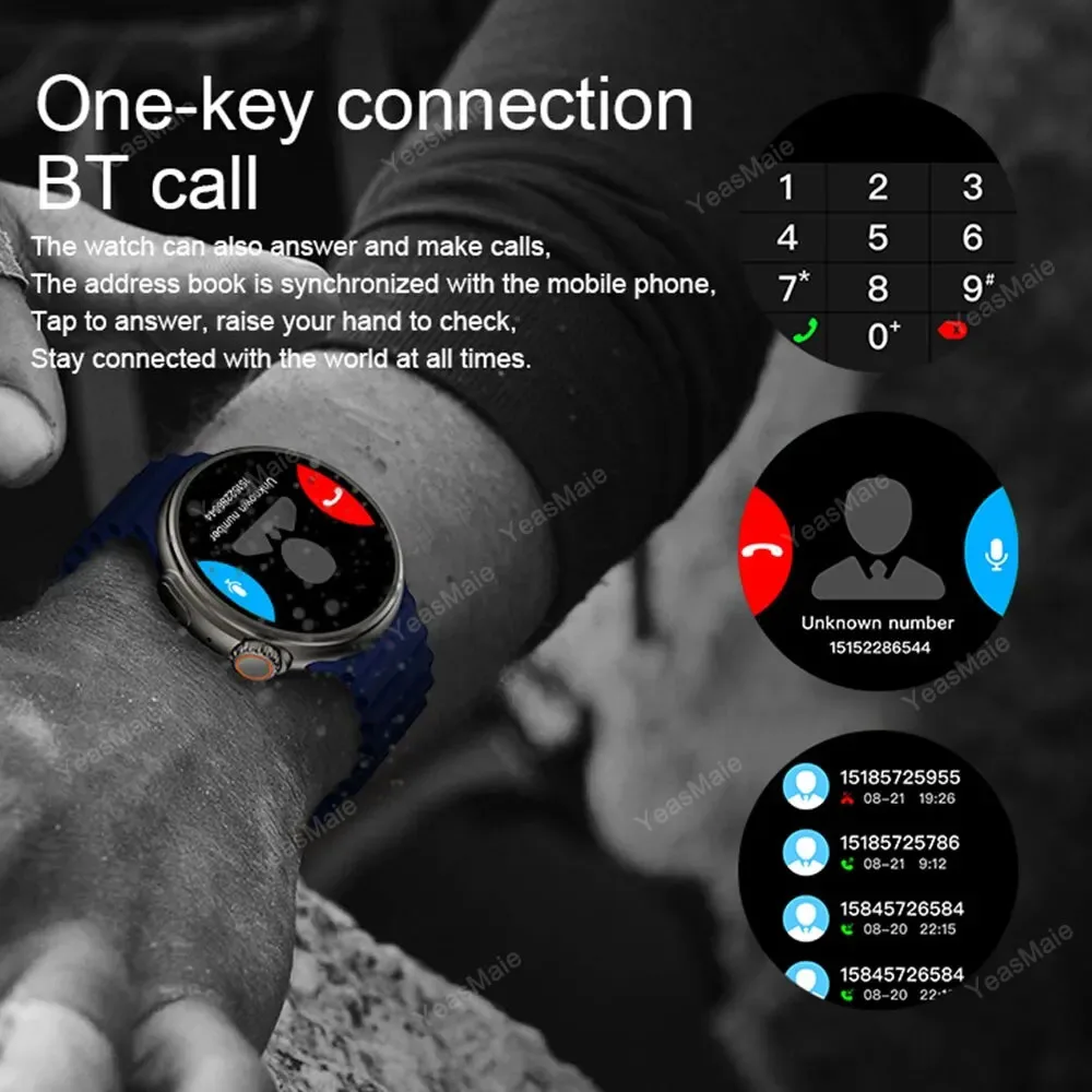 Smart Watch Round Full Touch Screen Bluetooth Call Message Reminder Sports Fitness Tracker for Women Men Android iOS Sport Watch