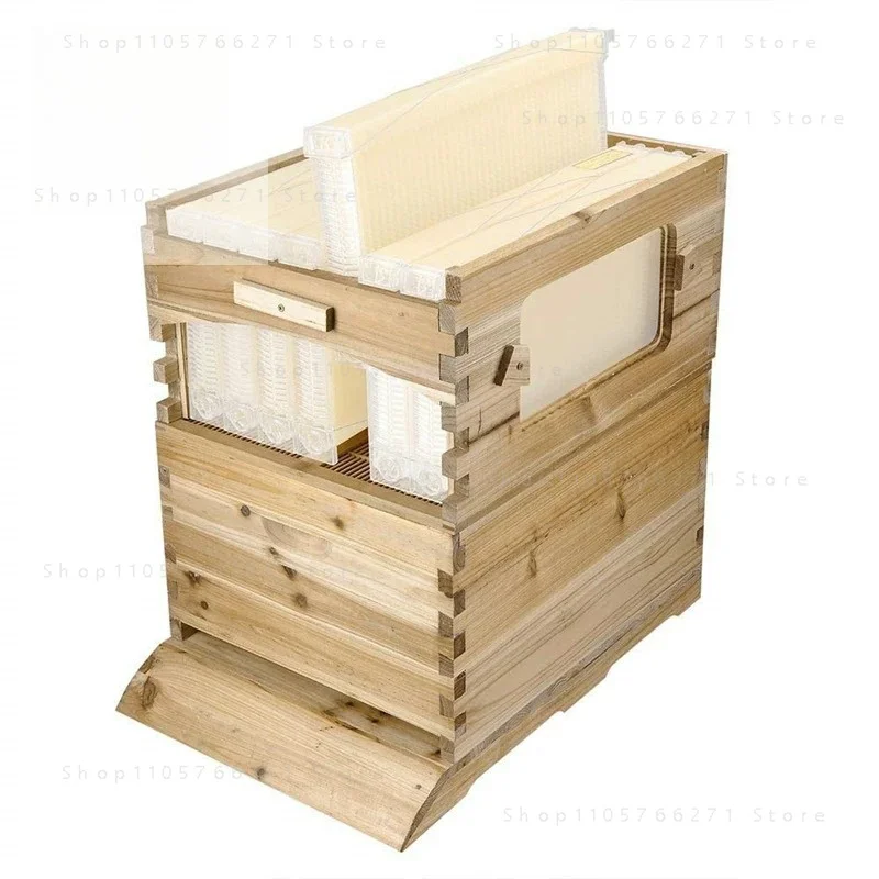 Automatic Honey Flow Hive - Complete Beekeeping Equipment with 7 Plastic Bee Frames