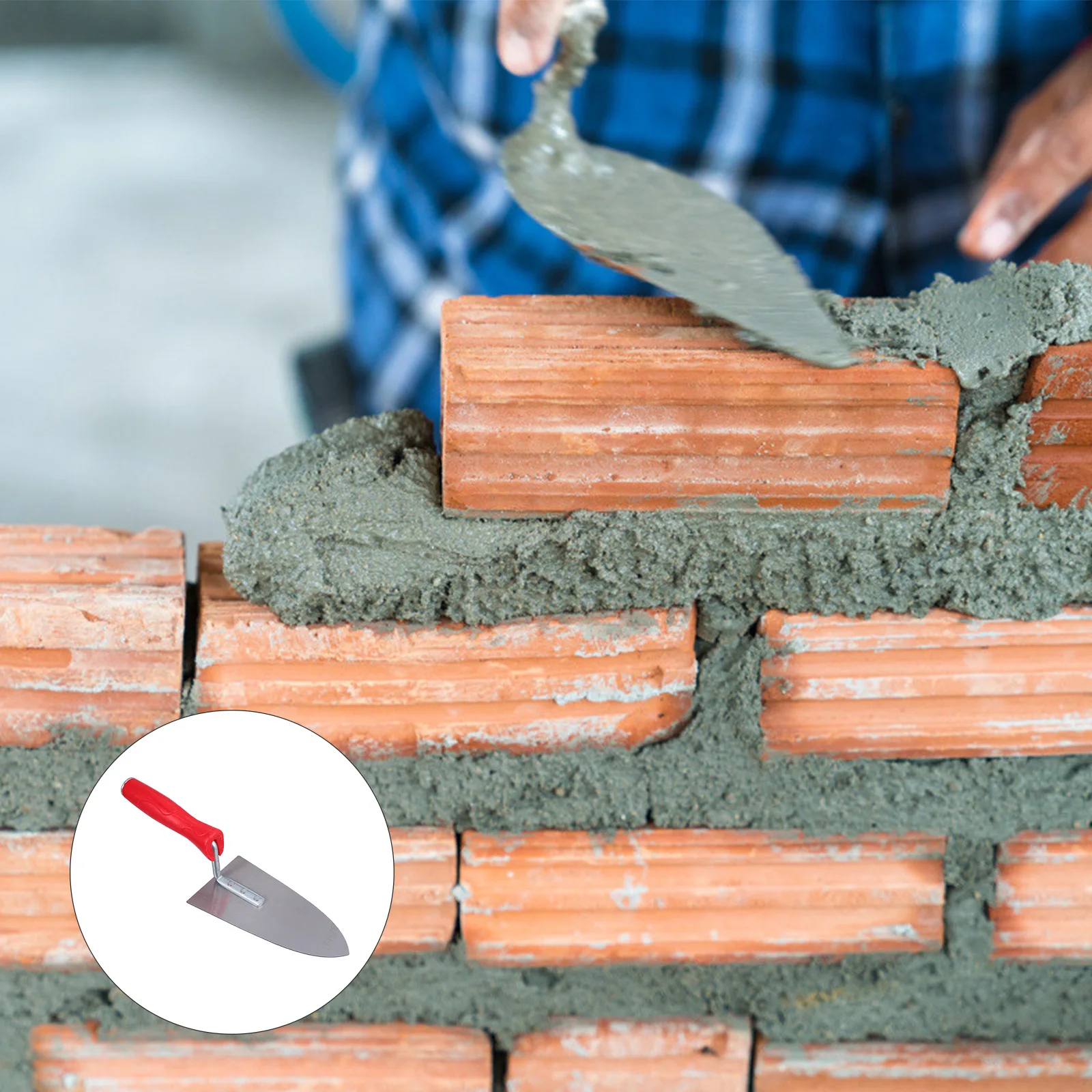 

Plastering Trowel Stainless Steel Pointing Bricklaying Spatula Durable Sharp Triangle Blade for Cement Mortar Leveling