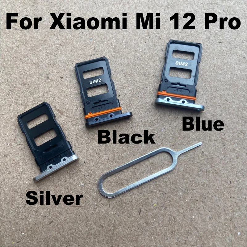 Sim Card Tray For Xiaomi MI 12 Pro Sim Card Holder Slot adapter and Micro SD Tray Holder With Free Eject Pin 5G