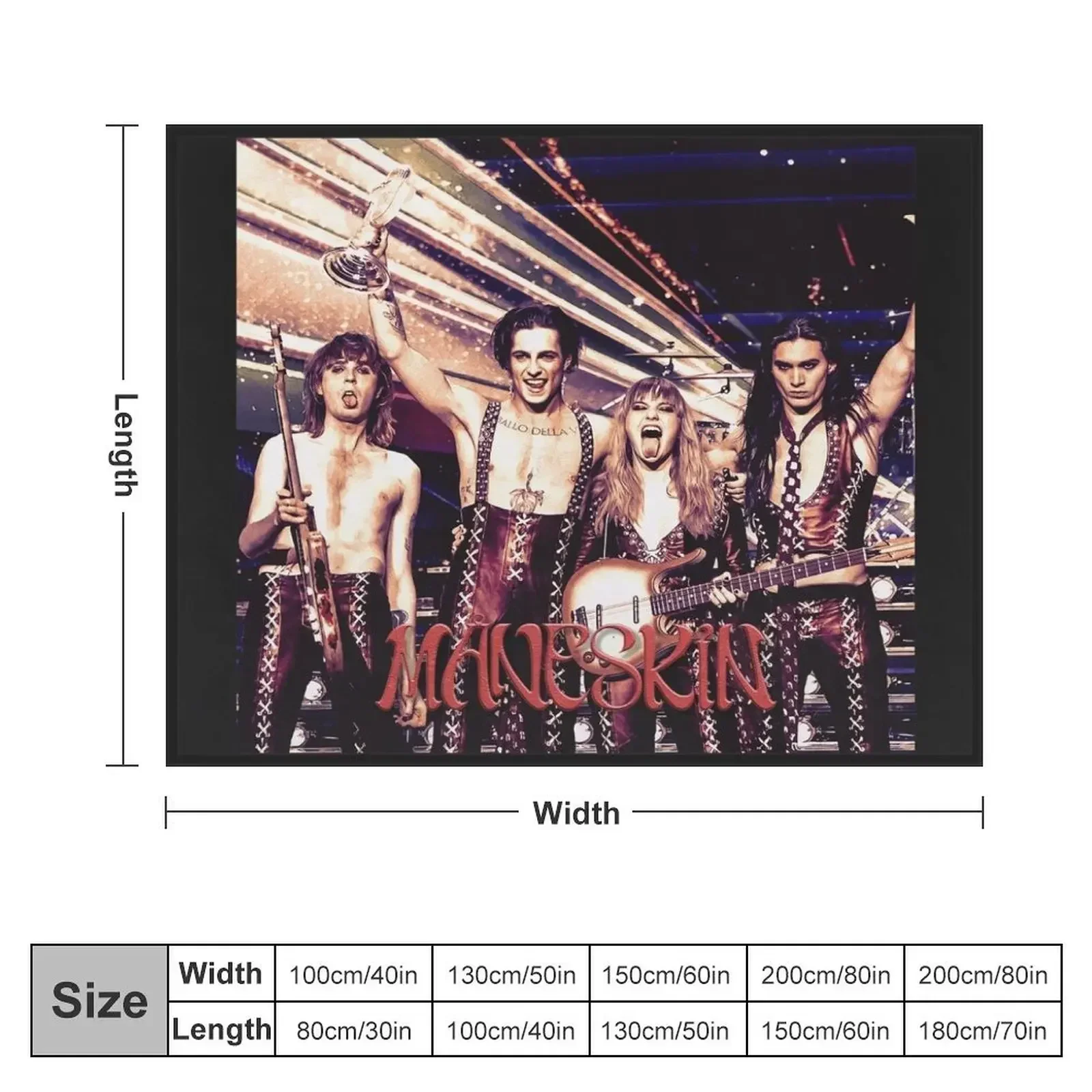 Maneskin glamrock rock band Throw Blanket Cute Luxury Thicken Blankets