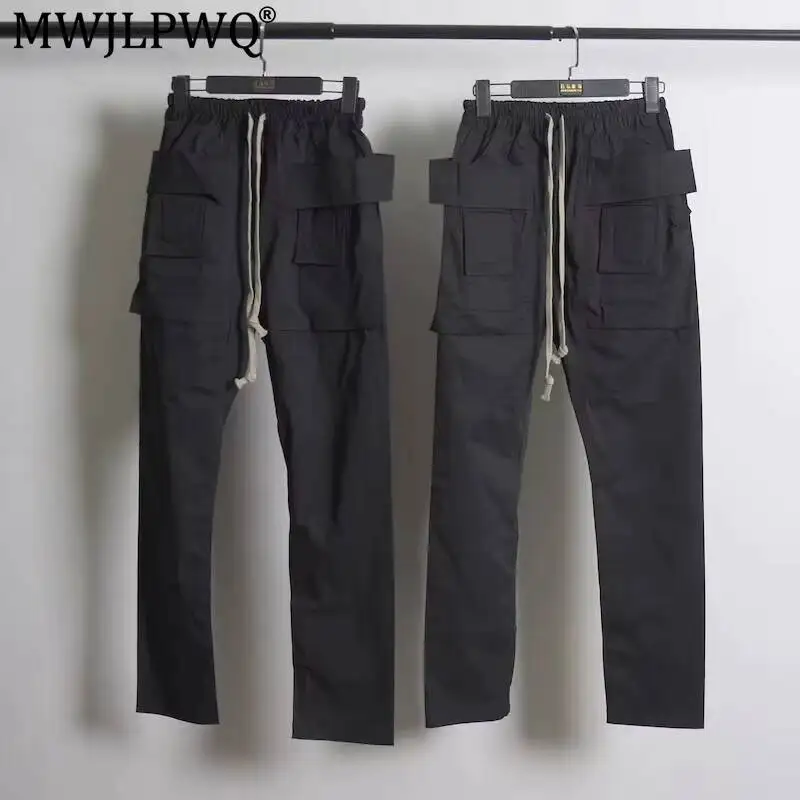MWJLPWQ RO Double Ring Workwear Wearable Trousers Fashion High Street Unisex American Dark Pants 2026 Autumn New Trend 14608