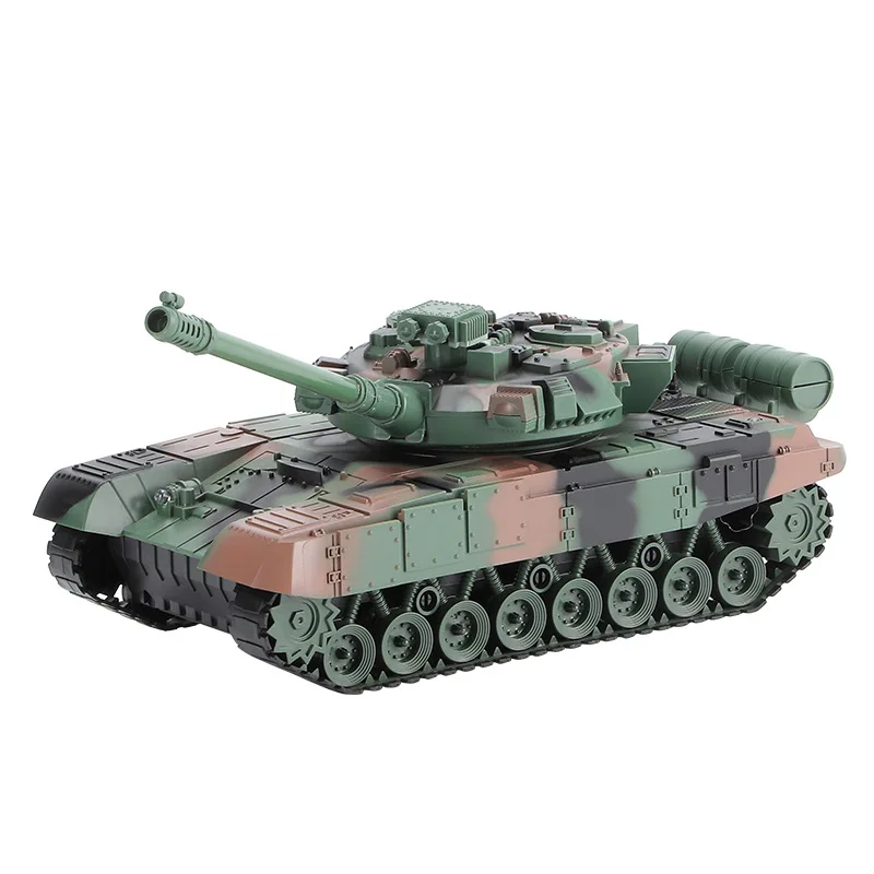 RC Tank Military War Remote Control Car With Sound Light Music Model Electric Rechargeable Tank Electronic Boy Toys Kids Gift