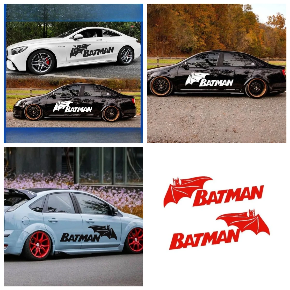 

Batman Personalized Modification Flames Sticker - Door & Bumper Scratch Cover Decal