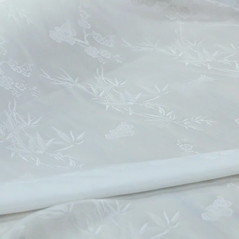 

Silk jacquard fabric with hollowed-out patterns inverted large-sleeved cheongsam and for Han Dynasty clothing