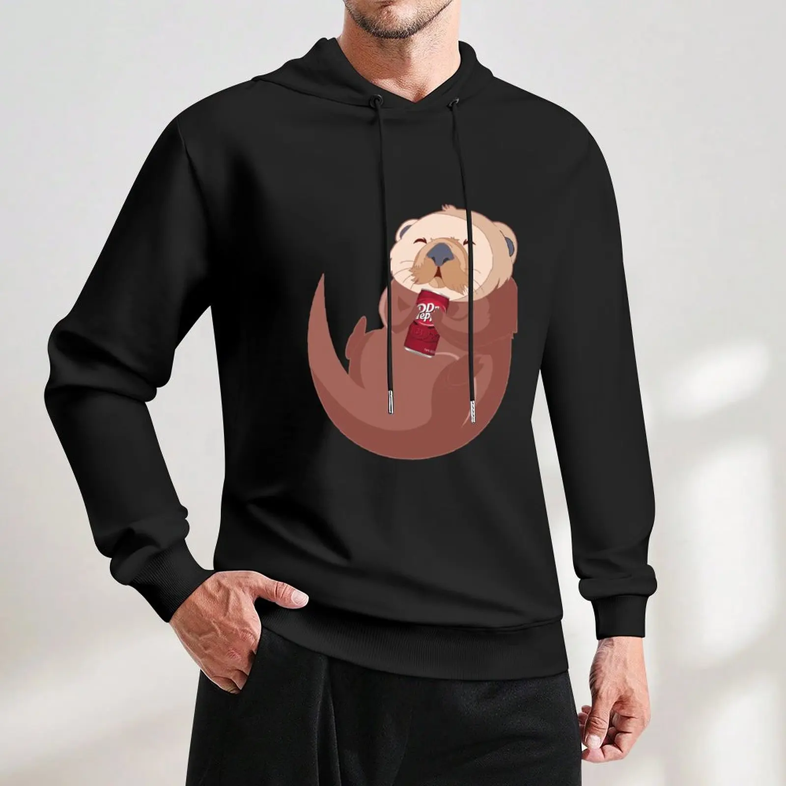 Otter + Dr. Pepper Pullover Hoodie Herrenbekleidung Herbstkleidung im japanischen Stil neue Funktionen von Hoodies und Sweatshirts