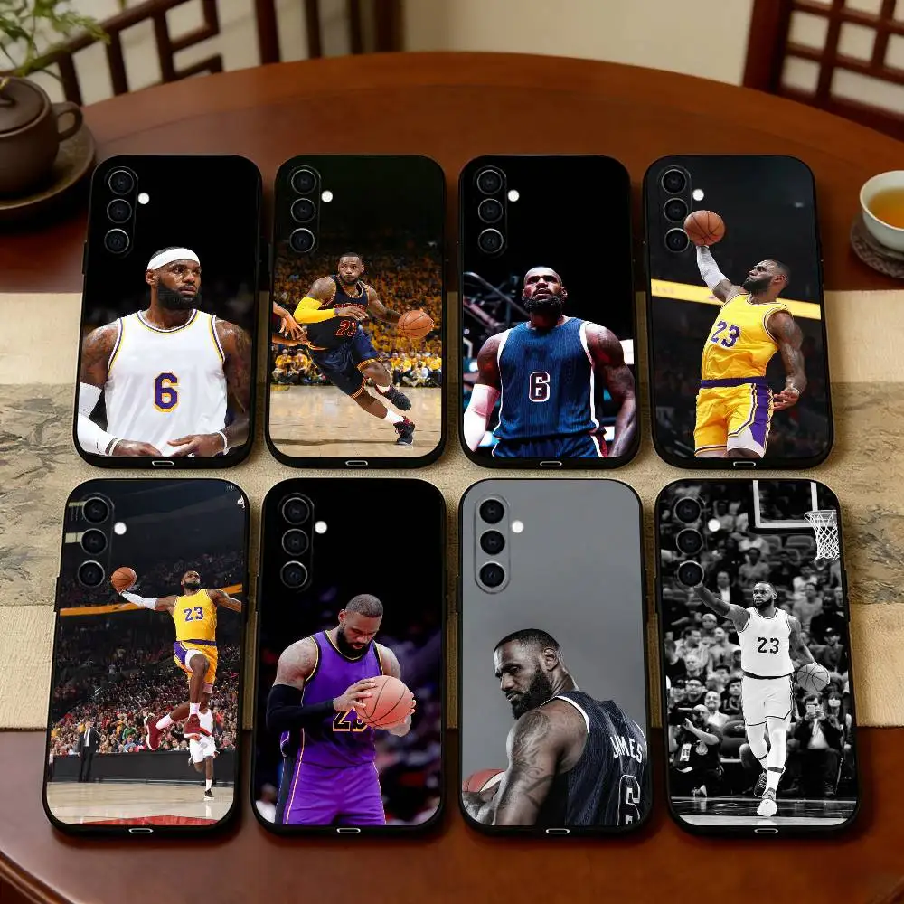

L-LeBron J-James Phone Case For Samsung Galaxy A73,A72,A71,A70,A53,A52,A51,Others Soft Black Cover