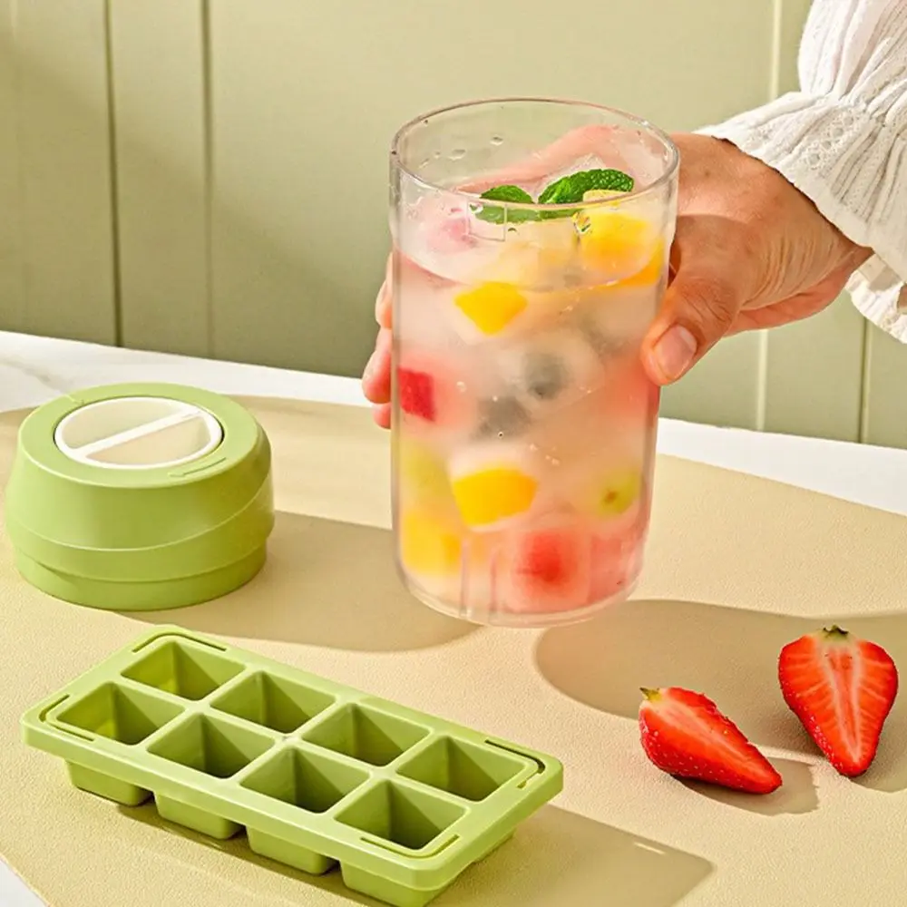 

Портативная легкосъемная чашка для изготовления льда, 8-сетка, вращающийся лоток для кубиков льда, сделай сам, большая емкость, ящик для льда для напитков, виски