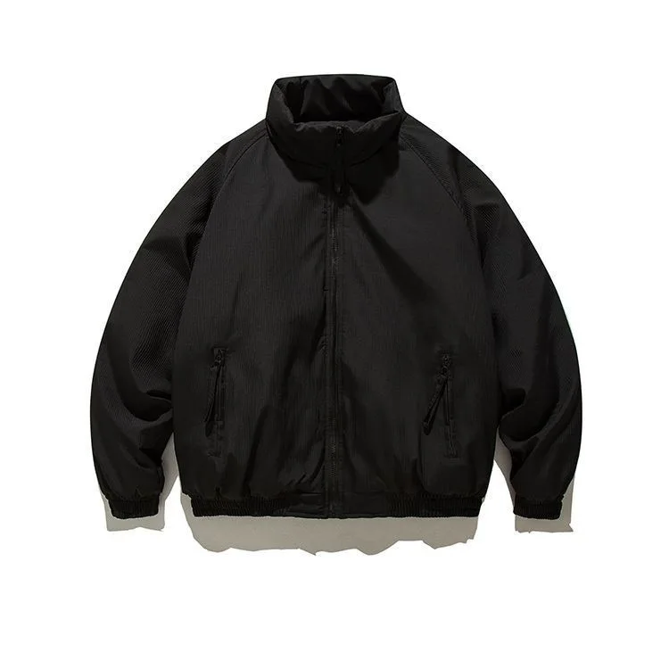 

American Sle Loose Fit Thiened Cotton Jaet Stand Collar Men's Winter Faionable Workwear Polyester Fiber Fill