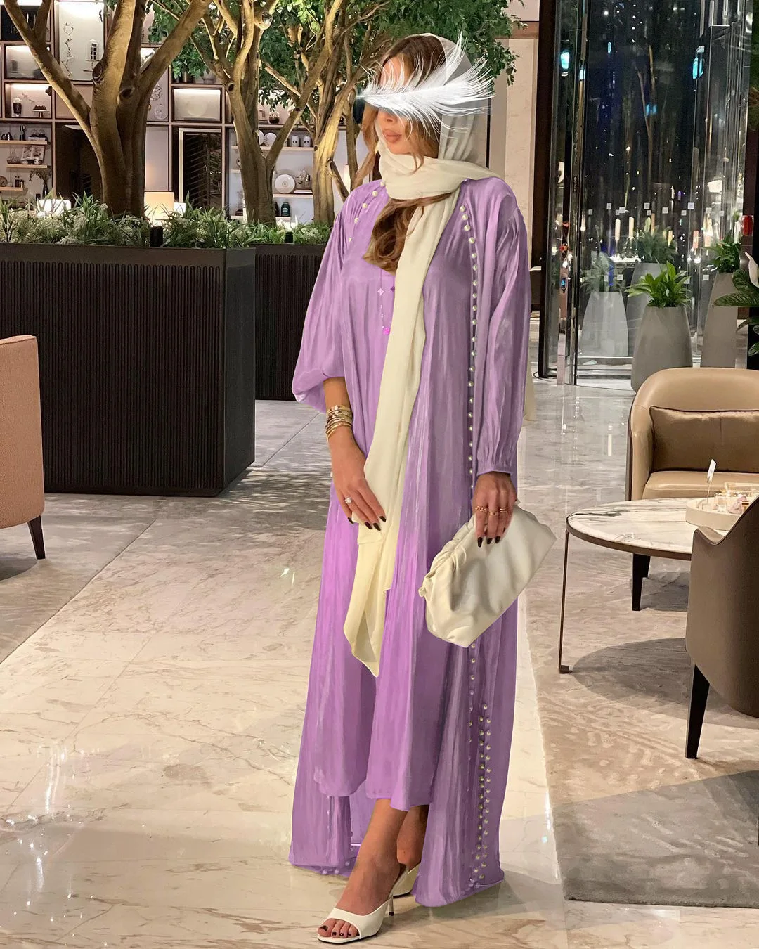 Morocco Caftan Muslim Abaya Women Dress 2 Piece Set Abayas Gowns Dubai Arabic Silk Satin Kimono Cardigan Robe Outwear Autumn