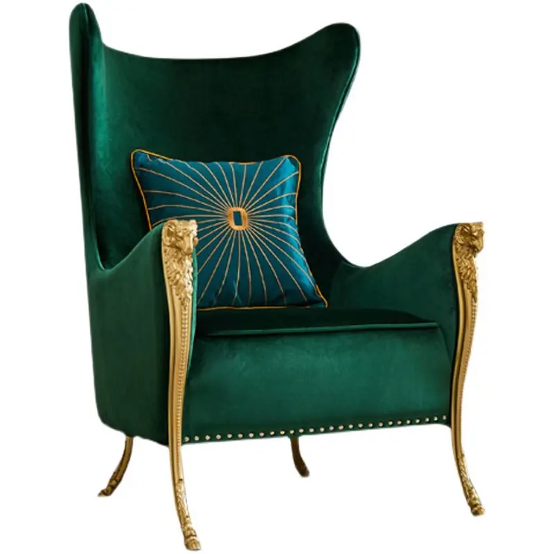Light luxury single leather sofa chair, first-layer cowhide casual negotiation chair,