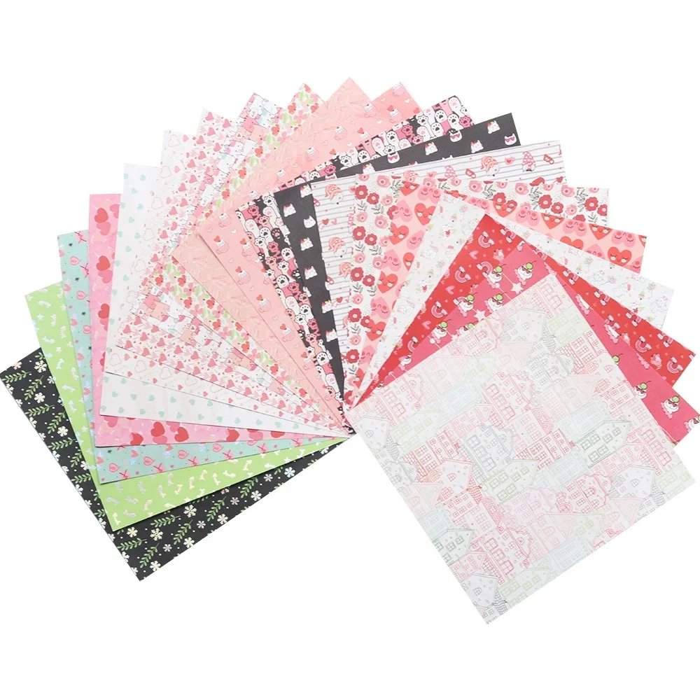 Creative Path 6x6 Zoll Journaling-Hintergrundpapierbögen Quadratisches Origami-Papier 15x15cm Blumenmuster Scrapbook Dekoratives Papier – Detail 35