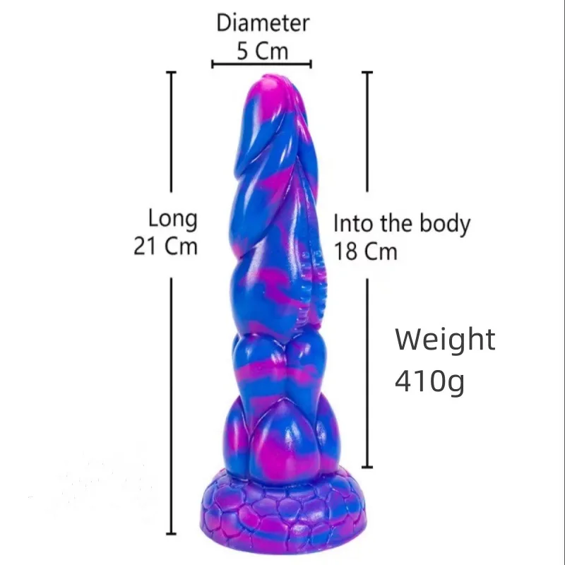 

Explosive Special-shaped Mixed-color Penis Simulation Manual Dildo Liquid Silicone Adult Sex Products Masturbator Masturbator